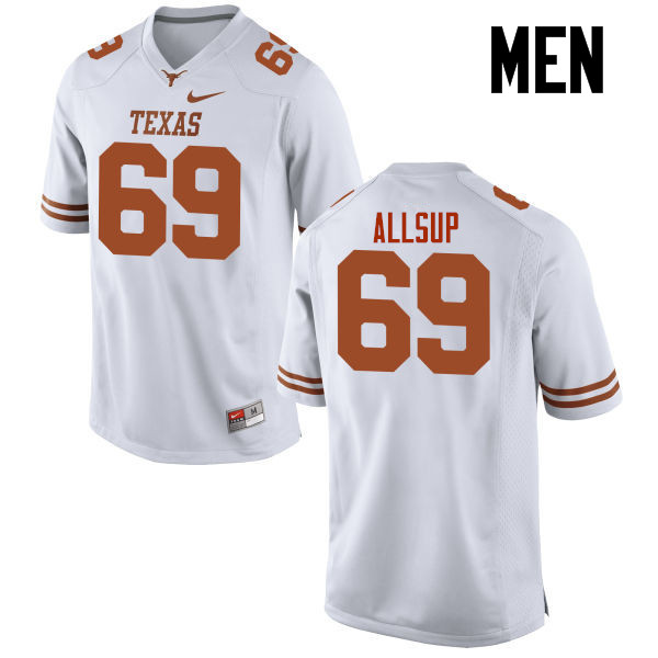 Men #69 Austin Allsup Texas Longhorns College Football Jerseys-White